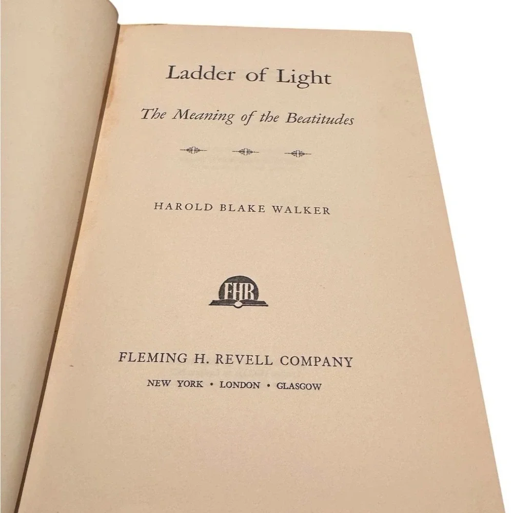 Vintage Ladder of Light Harold Blake Walker Meaning of Beatitudes Hardcover